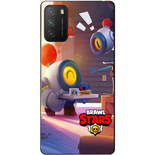 

Силиконовый бампер чехол Candy для Xiaomi Poco M3 Бравл Старс Столкновение Нани