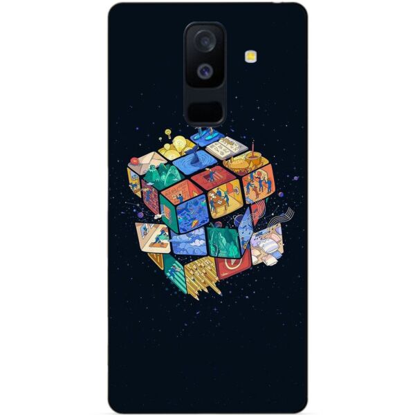 

Силиконовый бампер Candy для Samsung A6 Plus с рисунком Кубик Рубика