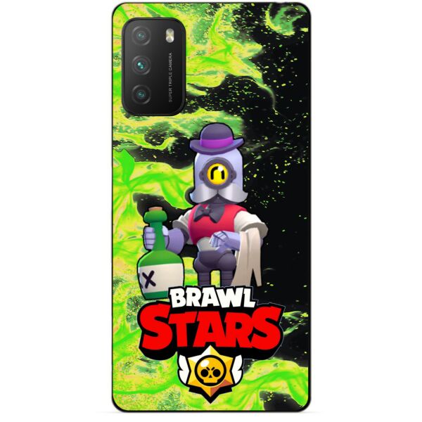 

Силиконовый бампер чехол Candy для Xiaomi Poco M3 с Героем Бравл Старс Барли