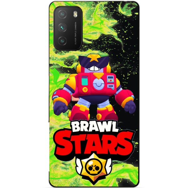 

Силиконовый бампер чехол Candy для Xiaomi Poco M3 с Героем Бравл Старс Вольт