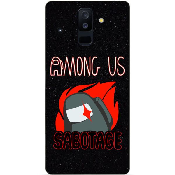

Силиконовый бампер Candy для Samsung A6 Plus с рисунком Саботаж Among Us