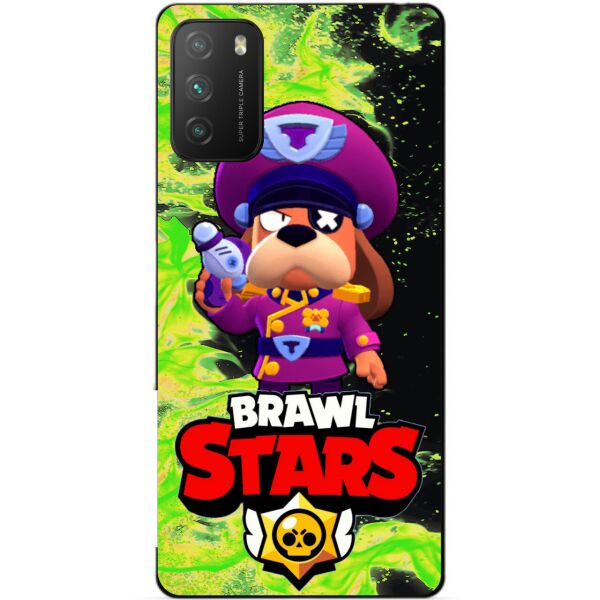 

Силиконовый бампер чехол Candy для Xiaomi Poco M3 с Героем Бравл Старс Генерал Гавс