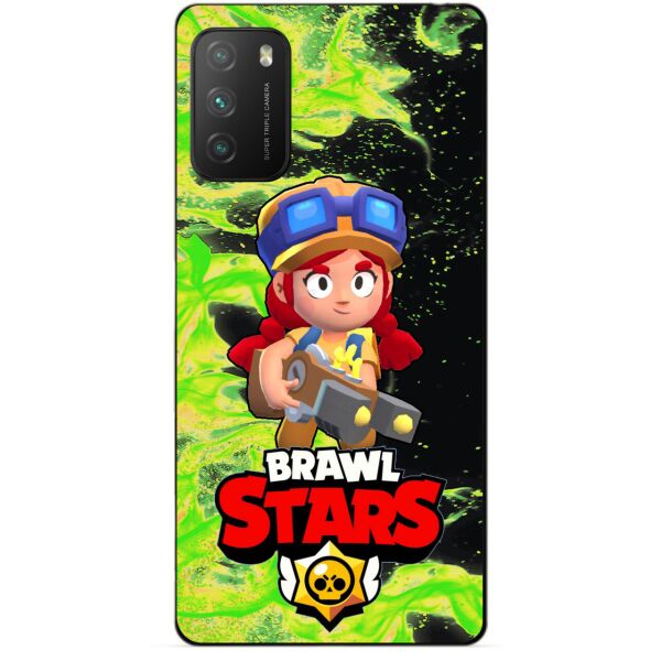 

Силиконовый бампер чехол Candy для Xiaomi Poco M3 с Героем Бравл Старс Джесси