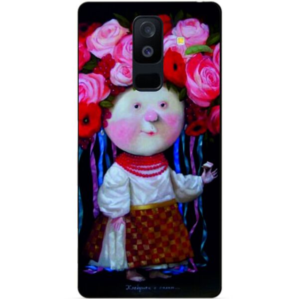 

Силиконовый бампер Candy для Samsung A6 Plus с рисунком Украиночка