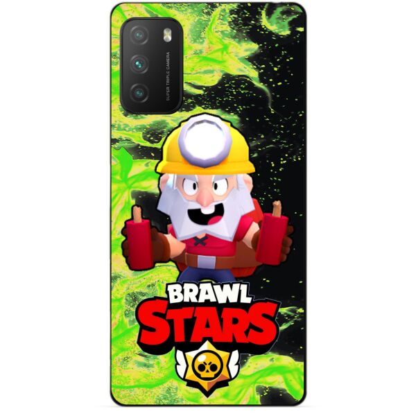 

Силиконовый бампер чехол Candy для Xiaomi Poco M3 с Героем Бравл Старс Динамайк