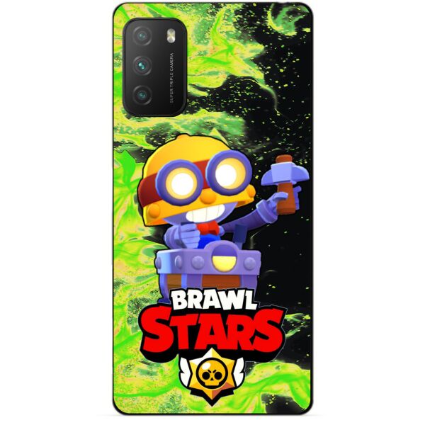 

Силиконовый бампер чехол Candy для Xiaomi Poco M3 с Героем Бравл Старс Карл