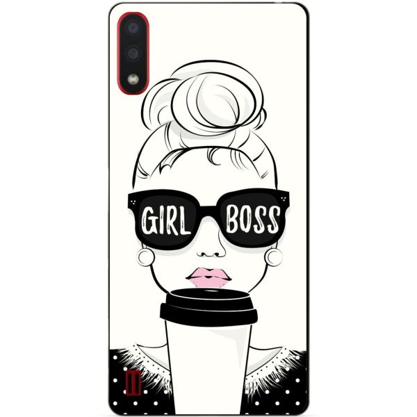 

Силиконовый бампер чехол Candy для Samsung A01 Galaxy A015f с рисунком Girl Boss