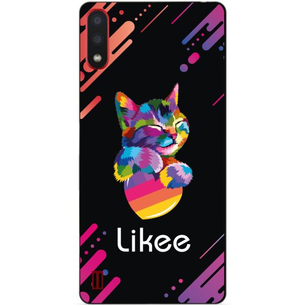 

Силиконовый бампер чехол Candy для Samsung A01 Galaxy A015f с рисунком Likee