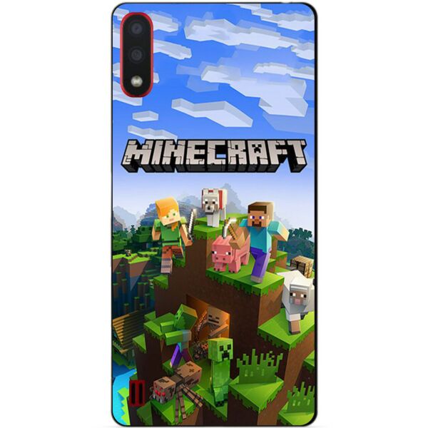 

Силиконовый бампер чехол Candy для Samsung A01 Galaxy A015f с рисунком Minecraft