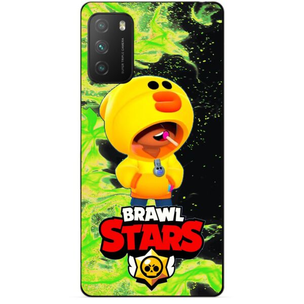 

Силиконовый бампер чехол Candy для Xiaomi Poco M3 с Героем Бравл Старс Леон утка