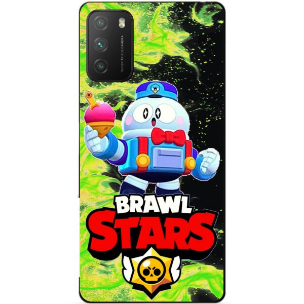

Силиконовый бампер чехол Candy для Xiaomi Poco M3 с Героем Бравл Старс Лу