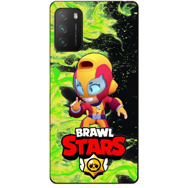

Силиконовый бампер чехол Candy для Xiaomi Poco M3 с Героем Бравл Старс Макс