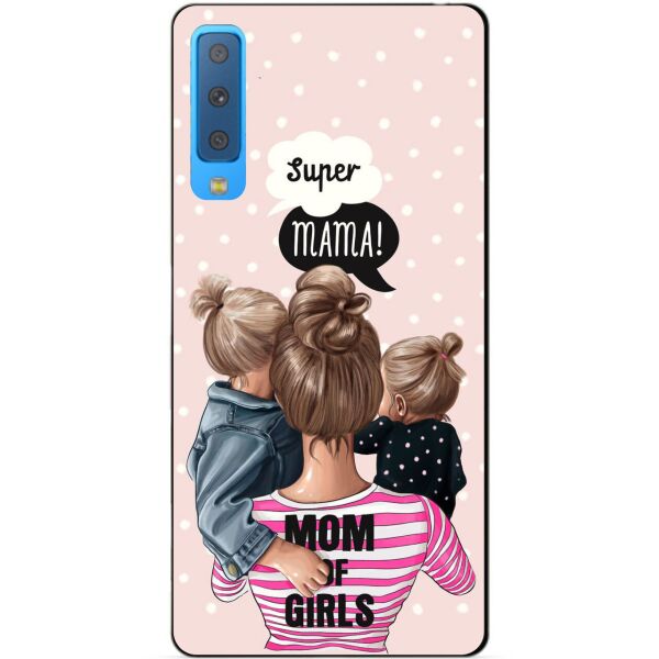 

Силиконовый бампер Candy для Samsung A7 2018 Galaxy A750 с рисунком Super mama