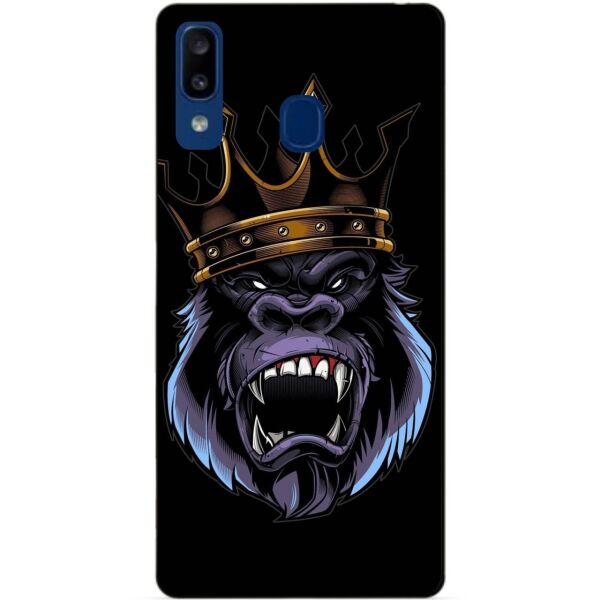 

Чехол силиконовый Candy для Samsung A20 2019 Galaxy A205f с рисунком Обезьяна в Короне