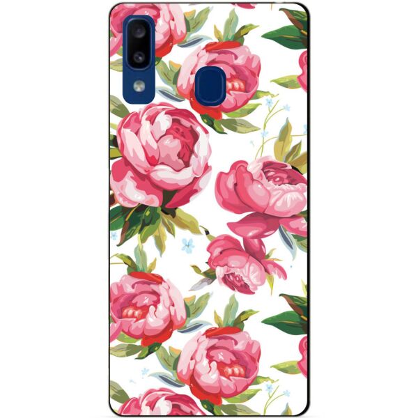 

Чехол силиконовый Candy для Samsung A20 2019 Galaxy A205f с рисунком Пионы