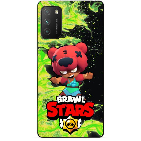 

Силиконовый бампер чехол Candy для Xiaomi Poco M3 с Героем Бравл Старс Нита