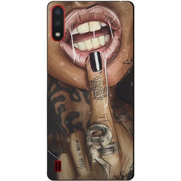 

Силиконовый бампер чехол Candy для Samsung A01 Galaxy A015f с рисунком Swag
