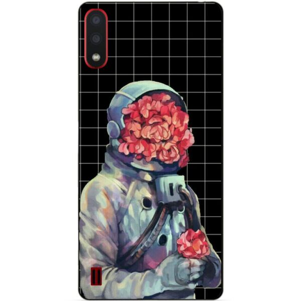 

Силиконовый бампер чехол Candy для Samsung A01 Galaxy A015f с рисунком Букет цветов