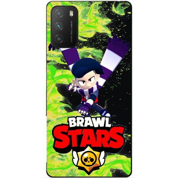 

Силиконовый бампер чехол Candy для Xiaomi Poco M3 с Героем Бравл Старс Эдгар