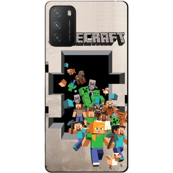 

Силиконовый бампер чехол Candy для Xiaomi Poco M3 с игрой Minecraft