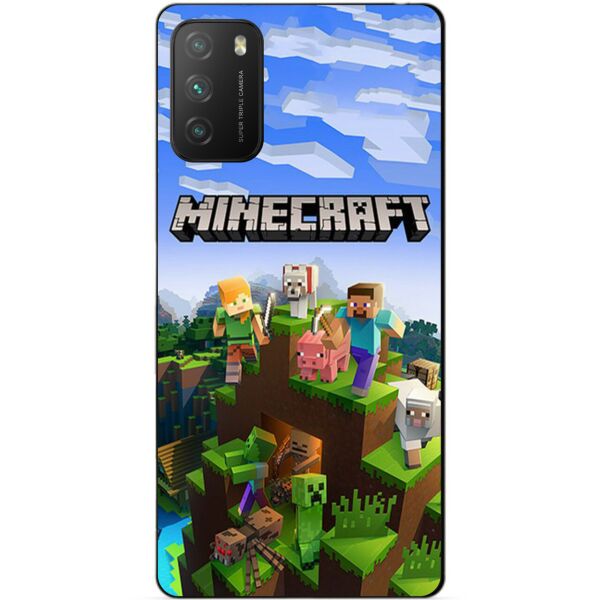 

Силиконовый бампер чехол Candy для Xiaomi Poco M3 с рисунком Minecraft