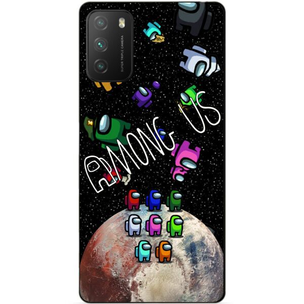 

Силиконовый бампер чехол Candy для Xiaomi Poco M3 с рисунком Амонг Ас