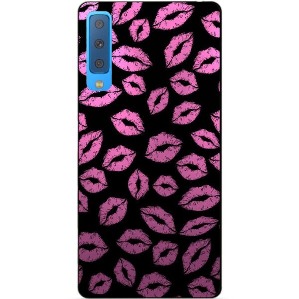 

Силиконовый бампер Candy для Samsung A7 2018 Galaxy A750 с рисунком Поцелуи
