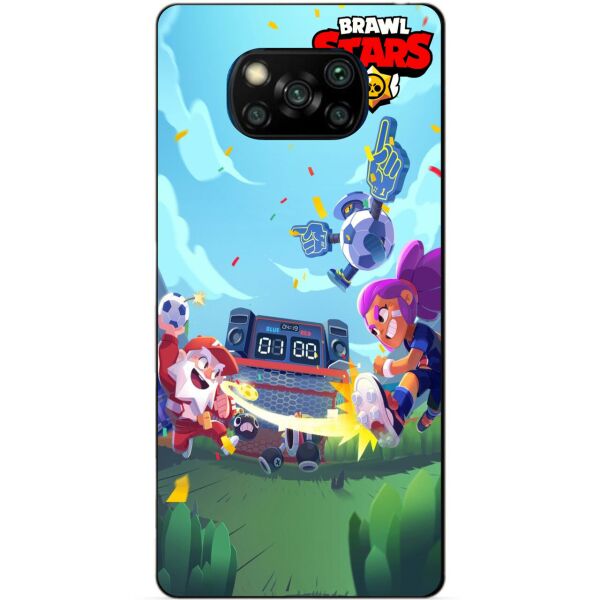 

Силиконовый бампер чехол Candy для Xiaomi Poco X3 Бравл Старс Броулбол