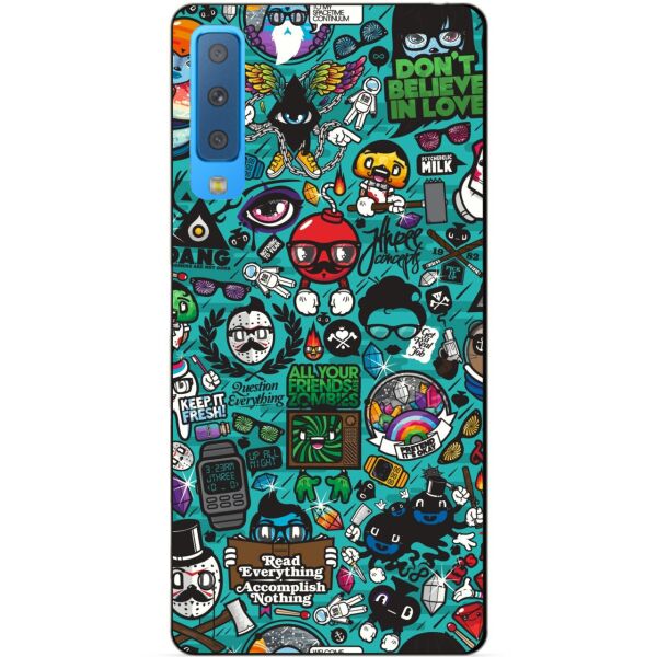 

Силиконовый бампер Candy для Samsung A7 2018 Galaxy A750 с рисунком Стикеры
