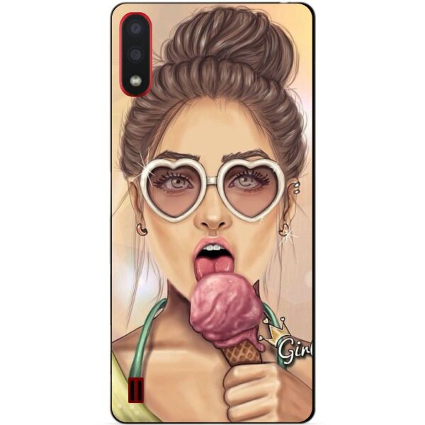 

Силиконовый бампер чехол Candy для Samsung A01 Galaxy A015f с рисунком Мороженое