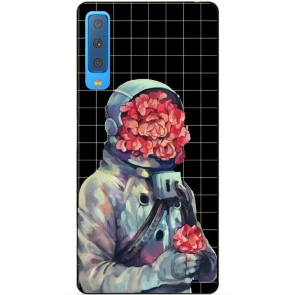 

Силиконовый бампер Candy для Samsung A7 2018 Galaxy A750 с рисунком Цветы в шлеме