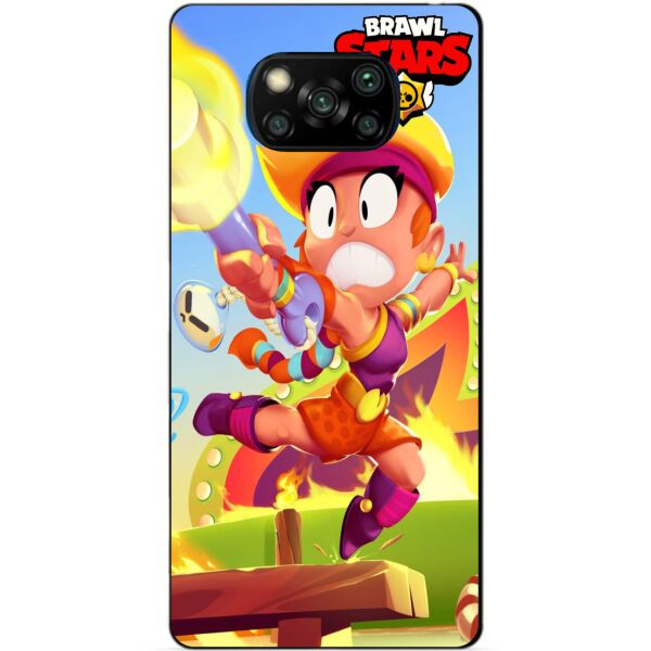 

Силиконовый бампер чехол Candy для Xiaomi Poco X3 Бравл Старс Огненная Амбер
