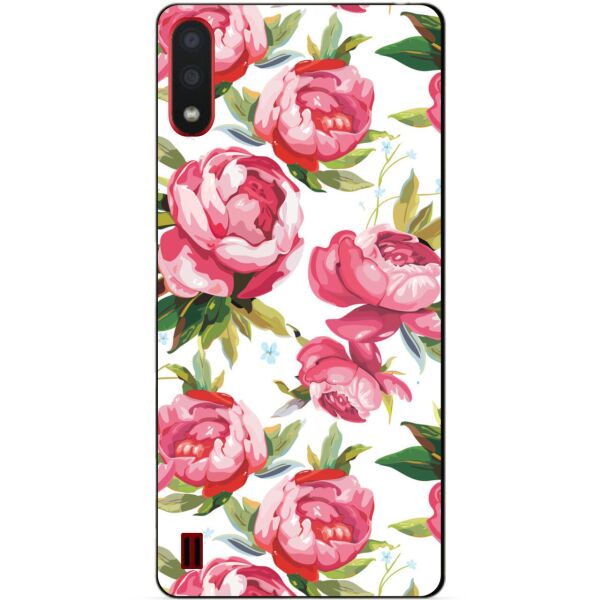 

Силиконовый бампер чехол Candy для Samsung A01 Galaxy A015f с рисунком Пионы