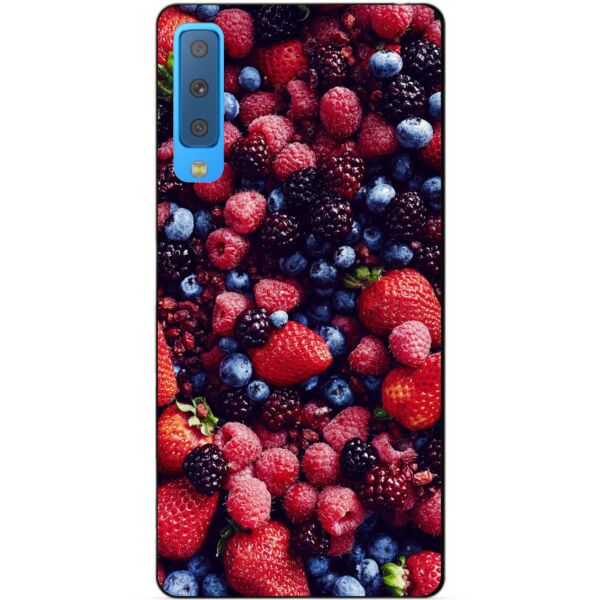

Силиконовый бампер Candy для Samsung A7 2018 Galaxy A750 с рисунком Ягоды