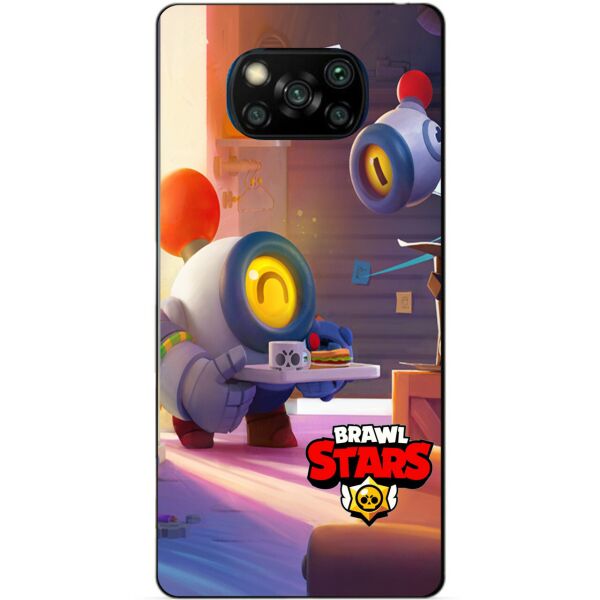 

Силиконовый бампер чехол Candy для Xiaomi Poco X3 Бравл Старс Столкновение Нани