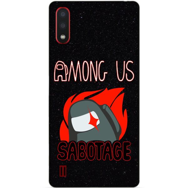 

Силиконовый бампер чехол Candy для Samsung A01 Galaxy A015f с рисунком Саботаж Among Us