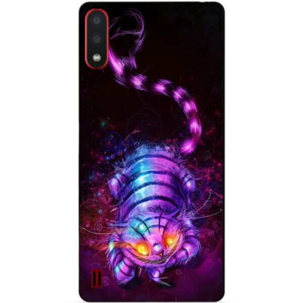 

Силиконовый бампер чехол Candy для Samsung A01 Galaxy A015f с рисунком Чеширский кот