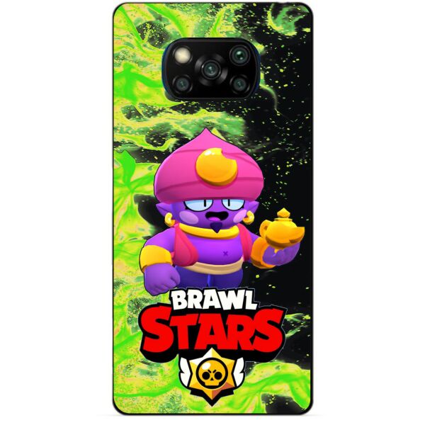 

Силиконовый бампер чехол Candy для Xiaomi Poco X3 с Героем Бравл Старс Джин