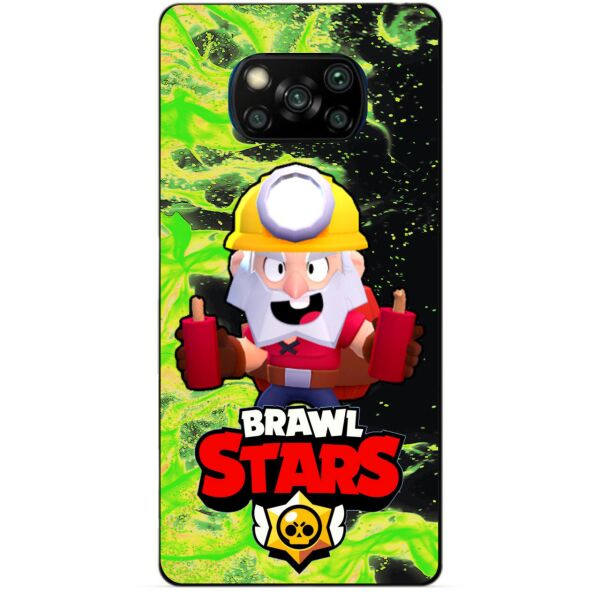 

Силиконовый бампер чехол Candy для Xiaomi Poco X3 с Героем Бравл Старс Динамайк