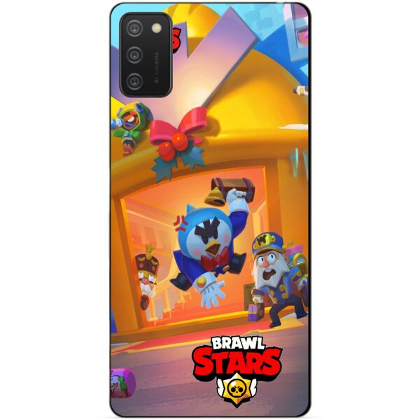 

Силиконовый бампер чехол Candy для Samsung A02s Веселые каникулы Мистер П. Бравл Старс