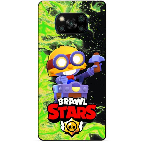 

Силиконовый бампер чехол Candy для Xiaomi Poco X3 с Героем Бравл Старс Карл