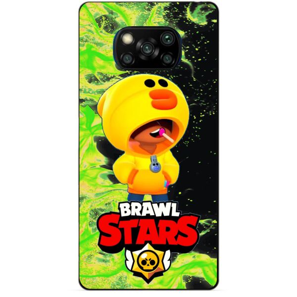 

Силиконовый бампер чехол Candy для Xiaomi Poco X3 с Героем Бравл Старс Леон утка