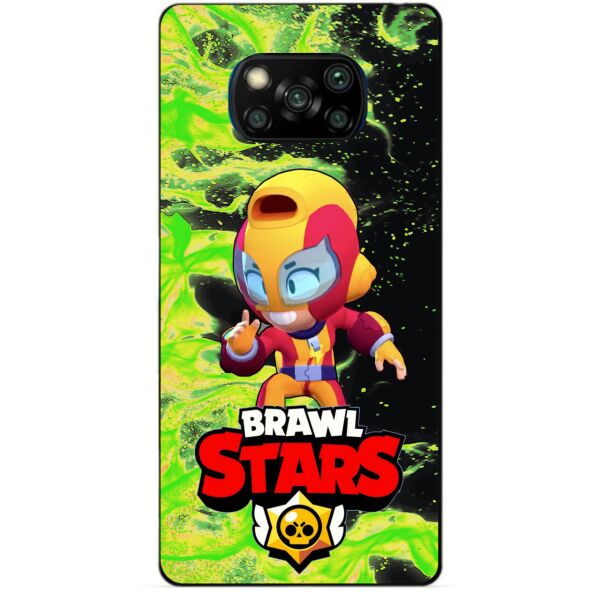 

Силиконовый бампер чехол Candy для Xiaomi Poco X3 с Героем Бравл Старс Макс