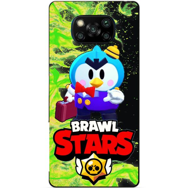 

Силиконовый бампер чехол Candy для Xiaomi Poco X3 с Героем Бравл Старс Мистер П.