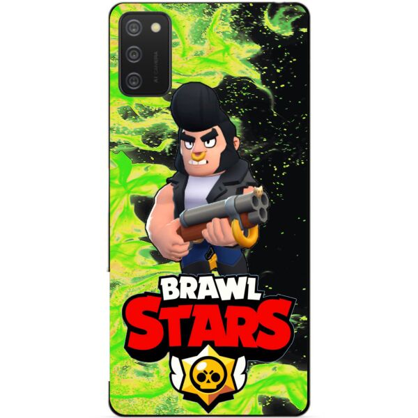 

Силиконовый бампер чехол Candy для Samsung A02s с Героем Brawl Stars Булл