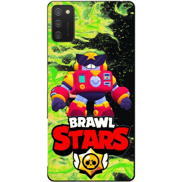 

Силиконовый бампер чехол Candy для Samsung A02s с Героем Brawl Stars Вольт