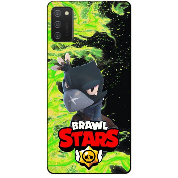 

Силиконовый бампер чехол Candy для Samsung A02s с Героем Brawl Stars Ворон