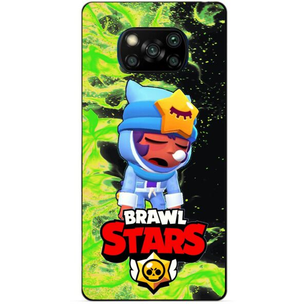 

Силиконовый бампер чехол Candy для Xiaomi Poco X3 с Героем Бравл Старс Сонный Сэнди