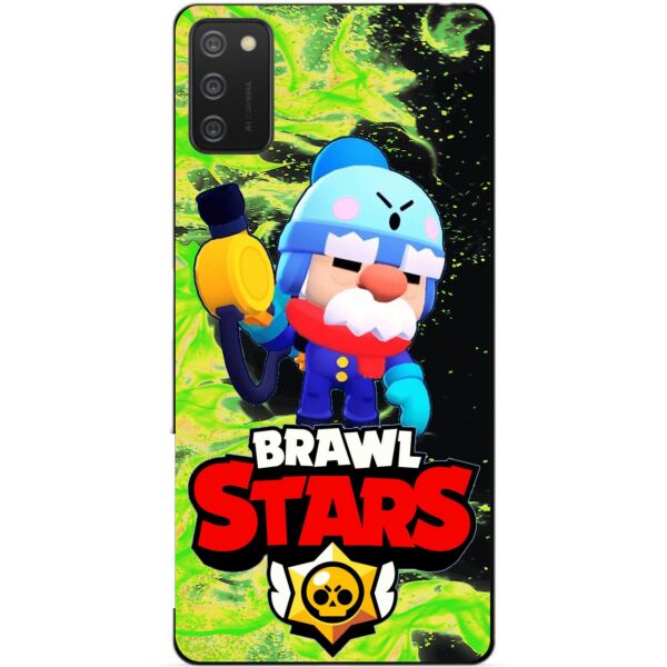 

Силиконовый бампер чехол Candy для Samsung A02s с Героем Brawl Stars Гейл