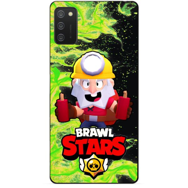 

Силиконовый бампер чехол Candy для Samsung A02s с Героем Brawl Stars Динамайк